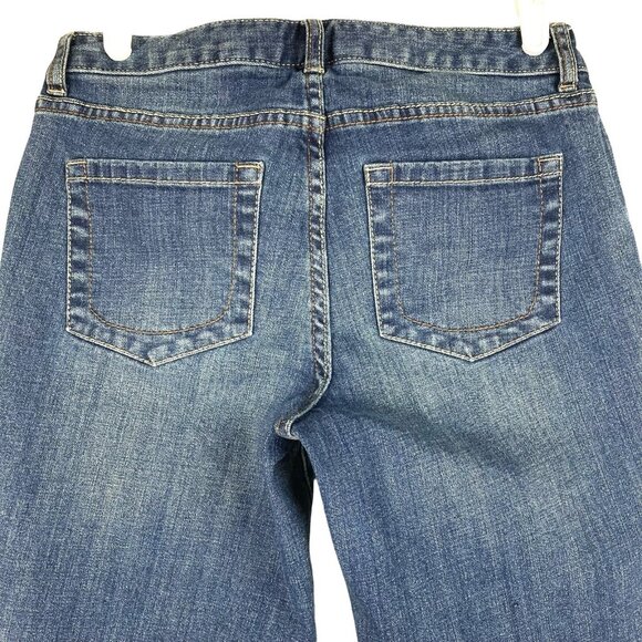 christopher & Banks Women's Blue Jeans Size 4 Average Boot Cut Low Rise Stretch - Picture 4 of 9